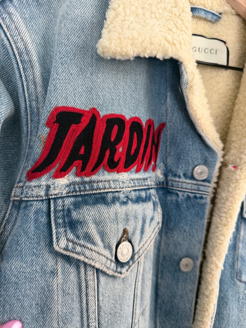 GUCCI Denim Sherpa Jacket ‘Jardin d'Hiver' collection - Picture 4 of 10